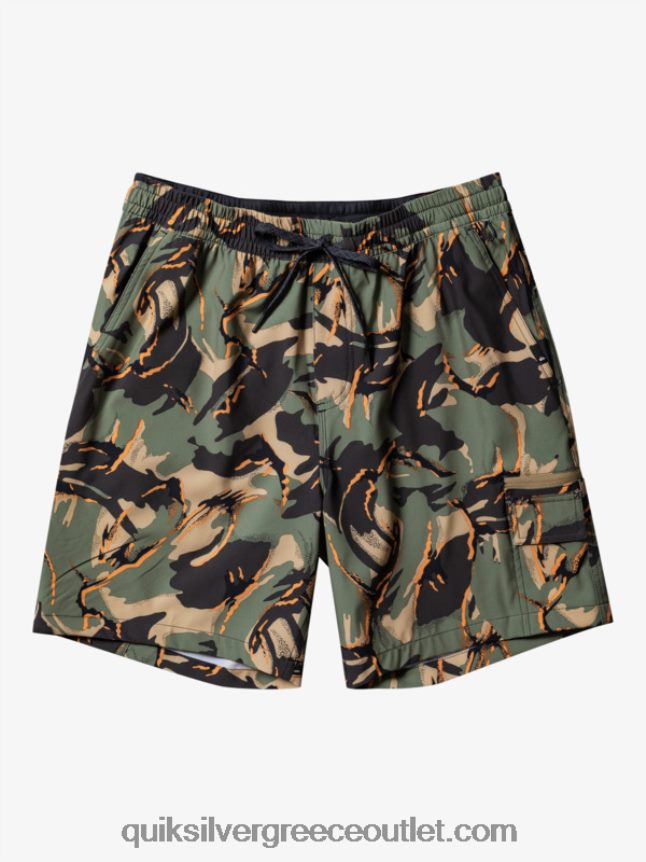 taxer cargo 18 αμφίβια boardshort Quiksilver άνδρες 66LP84252 camo - plage