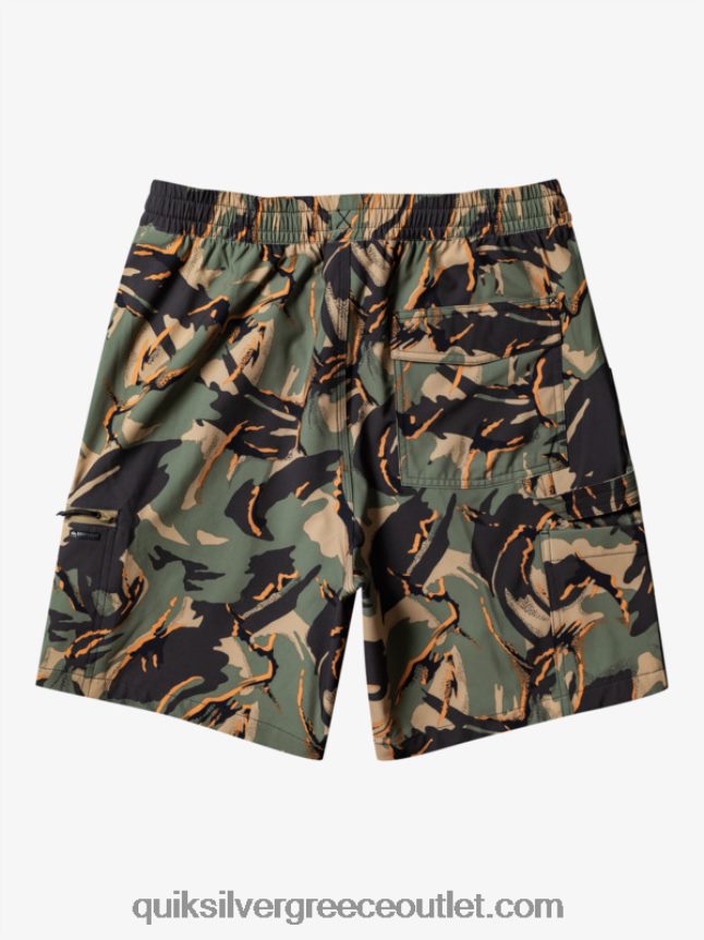 taxer cargo 18 αμφίβια boardshort Quiksilver άνδρες 66LP84252 camo - plage