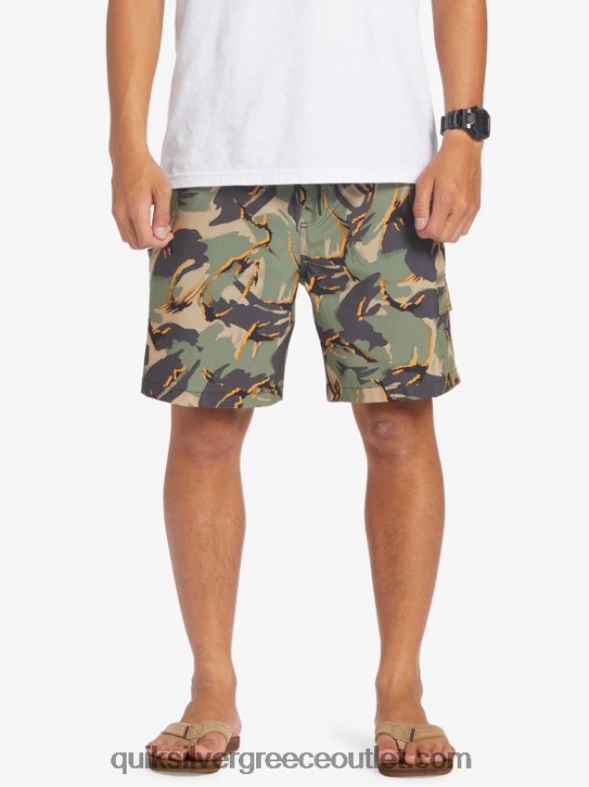 taxer cargo 18 αμφίβια boardshort Quiksilver άνδρες 66LP84252 camo - plage
