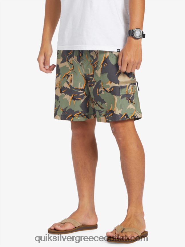 taxer cargo 18 αμφίβια boardshort Quiksilver άνδρες 66LP84252 camo - plage