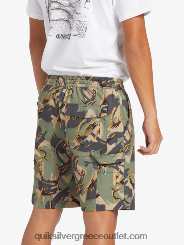 taxer cargo 18 αμφίβια boardshort Quiksilver άνδρες 66LP84252 camo - plage
