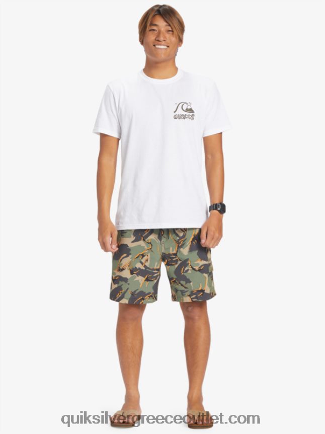 taxer cargo 18 αμφίβια boardshort Quiksilver άνδρες 66LP84252 camo - plage