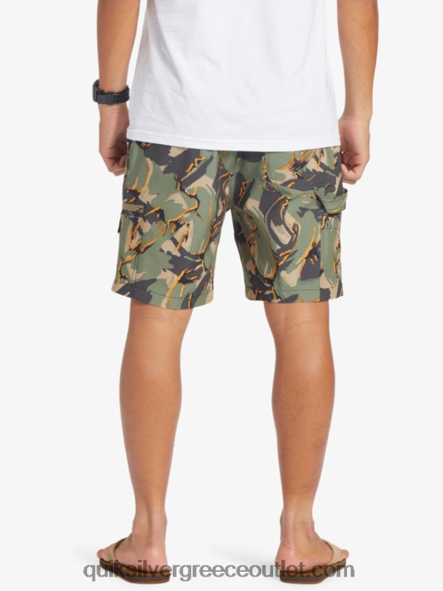 taxer cargo 18 αμφίβια boardshort Quiksilver άνδρες 66LP84252 camo - plage