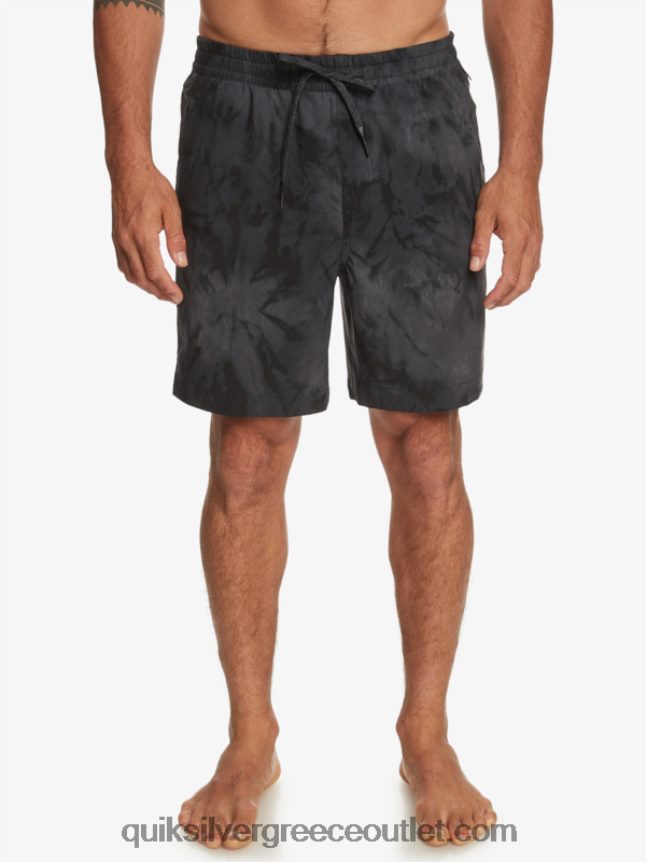 taxer print 18 αμφίβια boardshort Quiksilver άνδρες 66LP84101 μαύρος