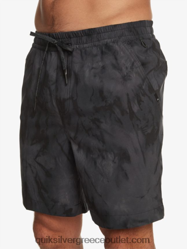 taxer print 18 αμφίβια boardshort Quiksilver άνδρες 66LP84101 μαύρος