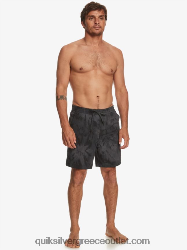 taxer print 18 αμφίβια boardshort Quiksilver άνδρες 66LP84101 μαύρος