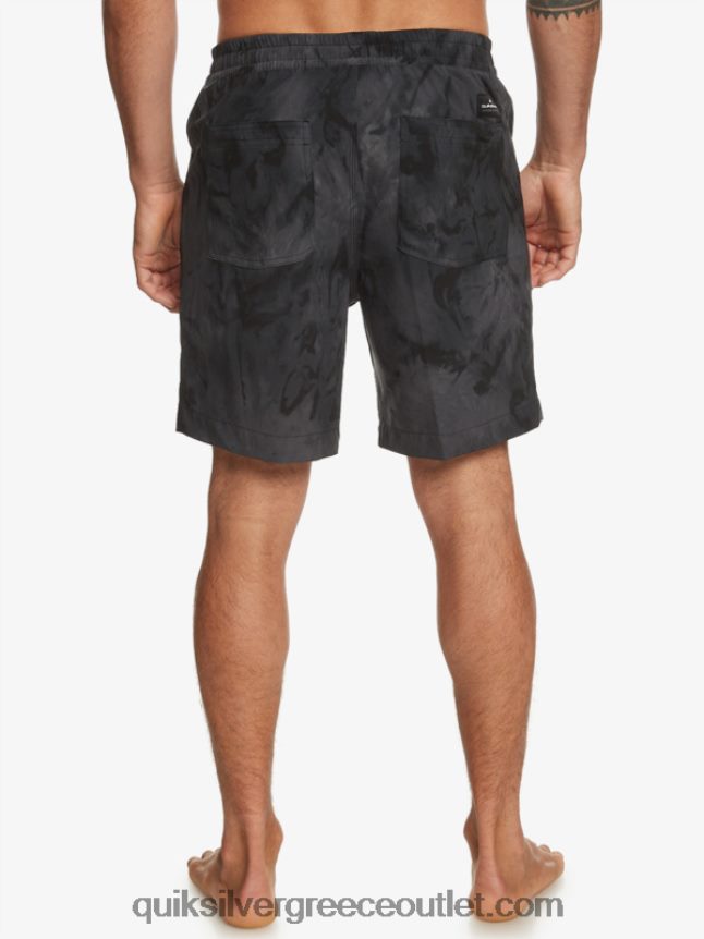 taxer print 18 αμφίβια boardshort Quiksilver άνδρες 66LP84101 μαύρος