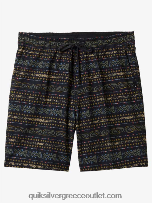 taxer print 18 αμφίβια boardshort Quiksilver άνδρες 66LP84102 μαύρος