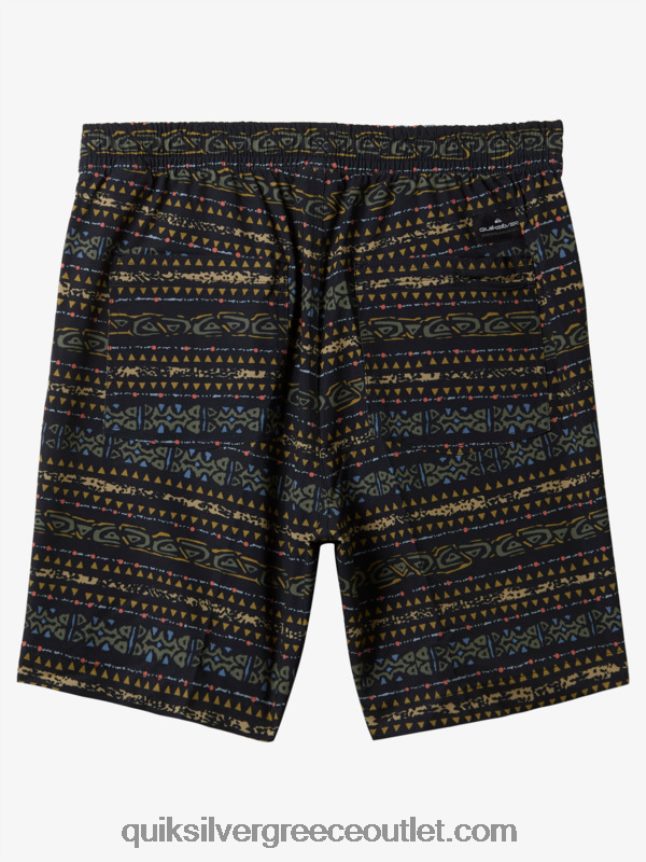 taxer print 18 αμφίβια boardshort Quiksilver άνδρες 66LP84102 μαύρος