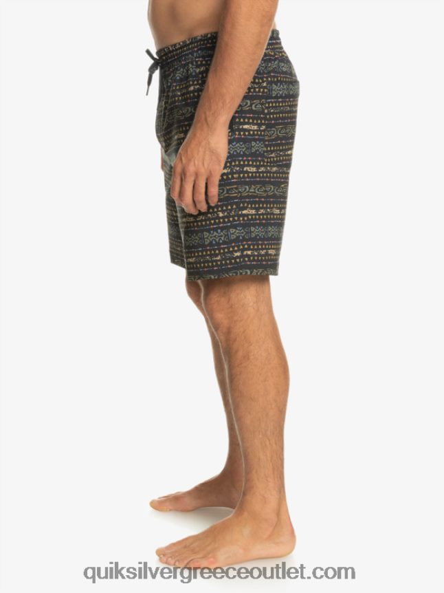 taxer print 18 αμφίβια boardshort Quiksilver άνδρες 66LP84102 μαύρος