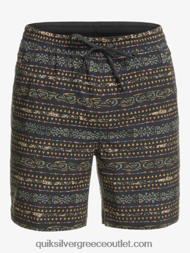 taxer print 18 αμφίβια boardshort Quiksilver άνδρες 66LP84102 μαύρος