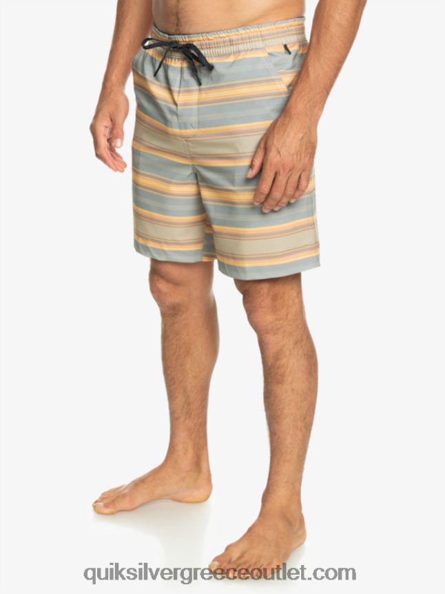 taxer print 18 αμφίβια boardshort Quiksilver άνδρες 66LP84104 plaza taupe surf days ρίγα