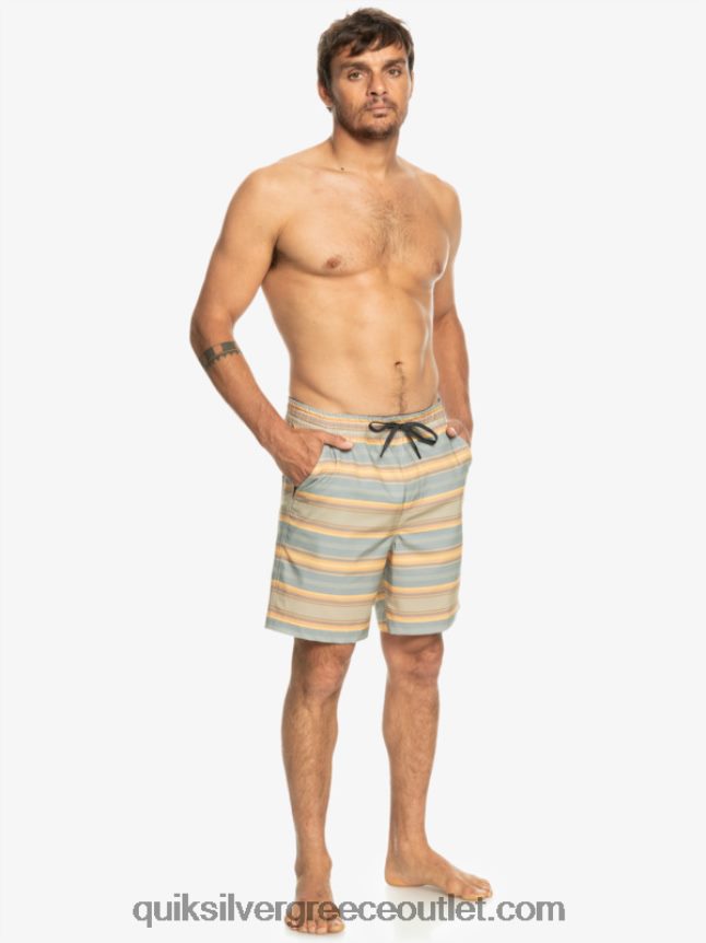 taxer print 18 αμφίβια boardshort Quiksilver άνδρες 66LP84104 plaza taupe surf days ρίγα