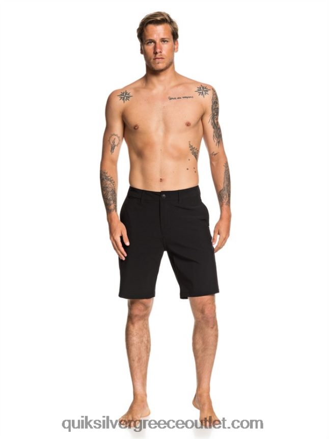 union amphibian 20 υβριδικά σορτς Quiksilver άνδρες 66LP841317 μαύρος