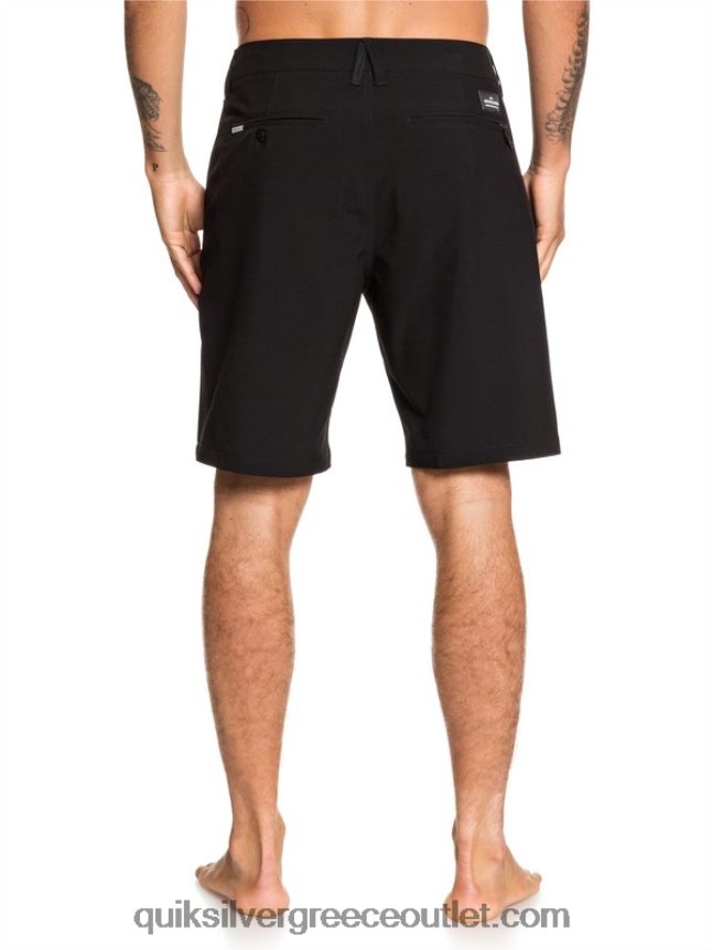 union amphibian 20 υβριδικά σορτς Quiksilver άνδρες 66LP841317 μαύρος