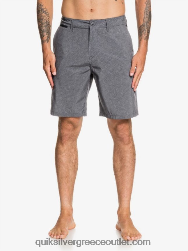 union heather amphibian 20 υβριδικό σορτς Quiksilver άνδρες 66LP841585 μαύρος