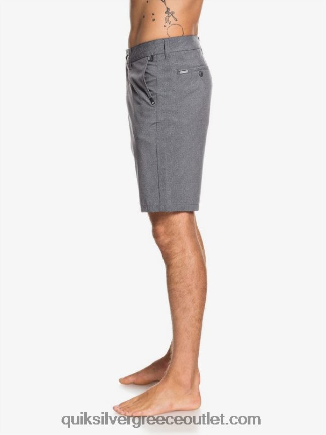 union heather amphibian 20 υβριδικό σορτς Quiksilver άνδρες 66LP841585 μαύρος