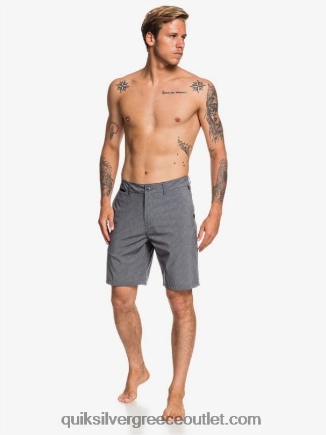 union heather amphibian 20 υβριδικό σορτς Quiksilver άνδρες 66LP841585 μαύρος