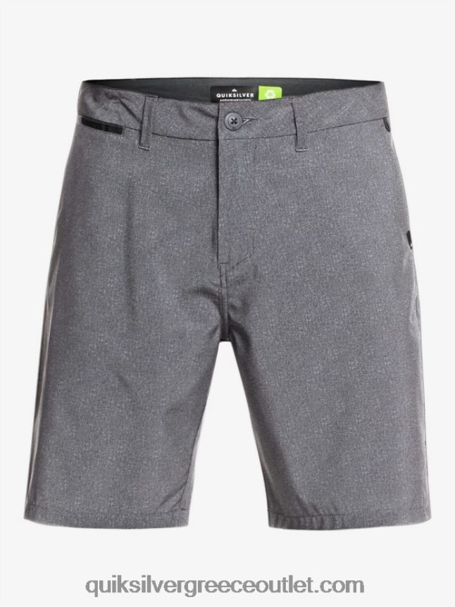 union heather amphibian 20 υβριδικό σορτς Quiksilver άνδρες 66LP841585 μαύρος