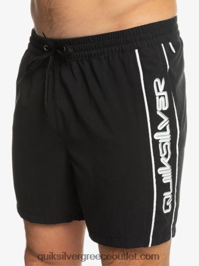 καθημερινό vert 16 βολέ Quiksilver άνδρες 66LP84698 μαύρος