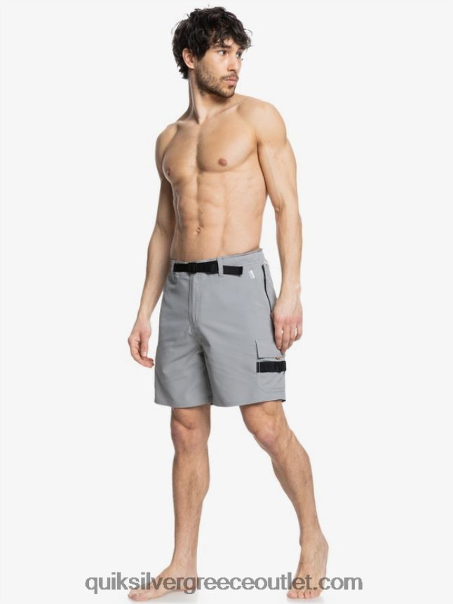 waterman αζιμούθιο αμφίβιο 18 σορτς Quiksilver άνδρες 66LP84789 καμπαναριό γκρι