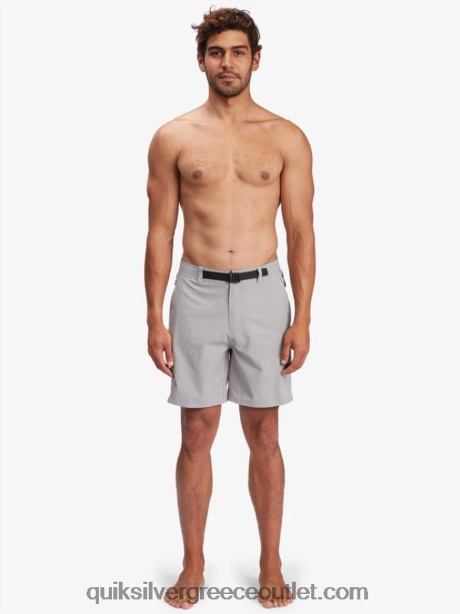 waterman αζιμούθιο αμφίβιο 18 σορτς Quiksilver άνδρες 66LP84789 καμπαναριό γκρι