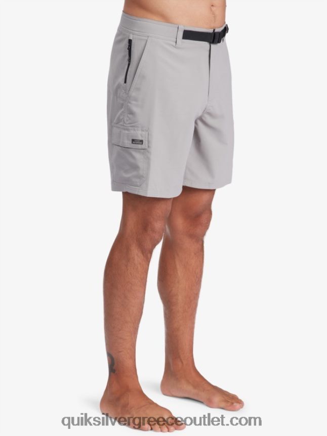 waterman αζιμούθιο αμφίβιο 18 σορτς Quiksilver άνδρες 66LP84789 καμπαναριό γκρι