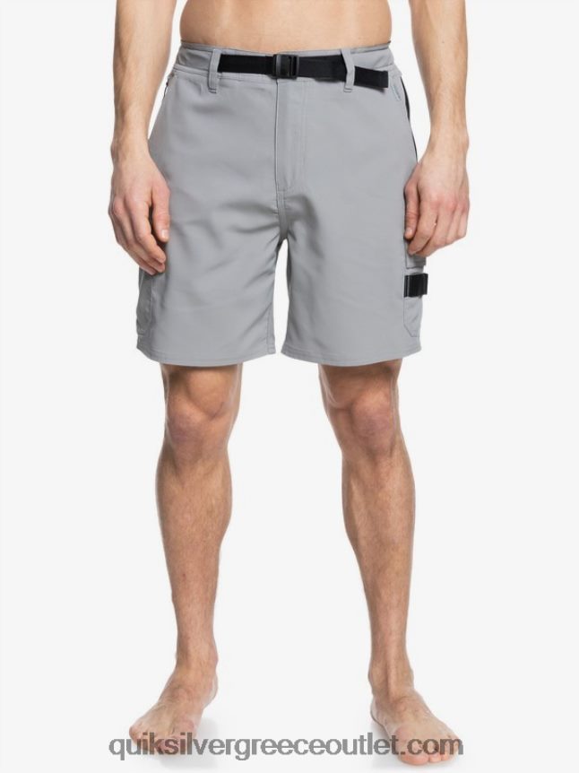 waterman αζιμούθιο αμφίβιο 18 σορτς Quiksilver άνδρες 66LP84789 καμπαναριό γκρι
