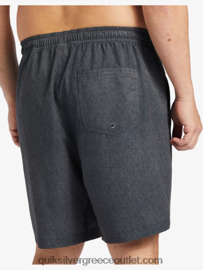 waterman after surf stretch 20 αμφίβια boardshorts Quiksilver άνδρες 66LP84956 μαύρο ρείκι