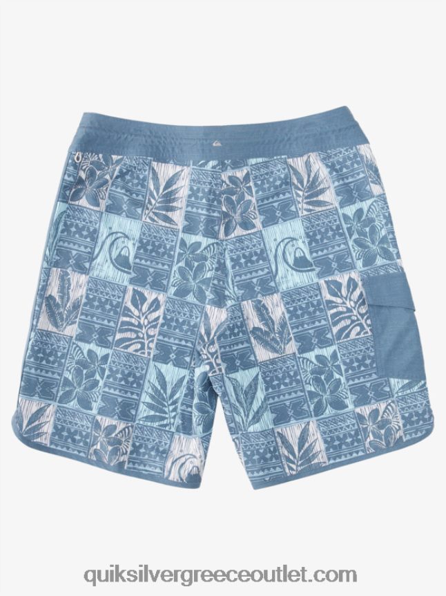 waterman leaf boxes χτένια 20 boardshorts Quiksilver άνδρες 66LP841298 σημαία μπλε φύλλα bs