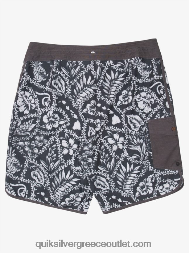 waterman άφιξη lei 20 scallop boardshorts Quiksilver άνδρες 66LP841417 μαύρη άφιξη lei