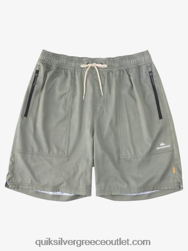 waterman scout φερμουάρ αμφίβιο 20 boardshort Quiksilver άνδρες 66LP841325 σκονισμένη ελιά