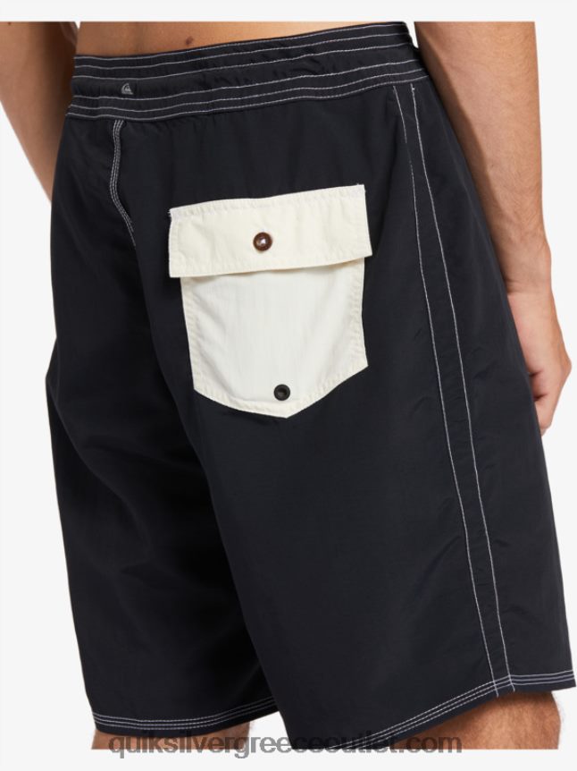 waterman throwback 19 boardshorts Quiksilver άνδρες 66LP841855 μαύρος