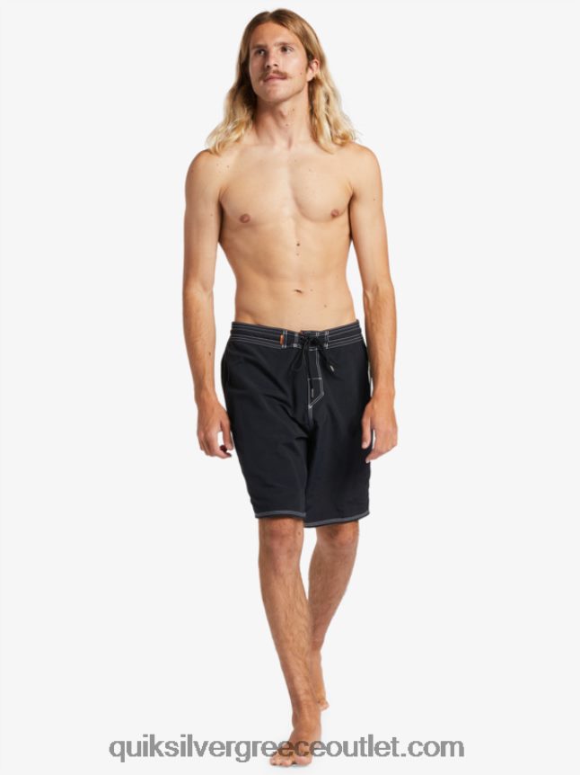 waterman throwback 19 boardshorts Quiksilver άνδρες 66LP841855 μαύρος
