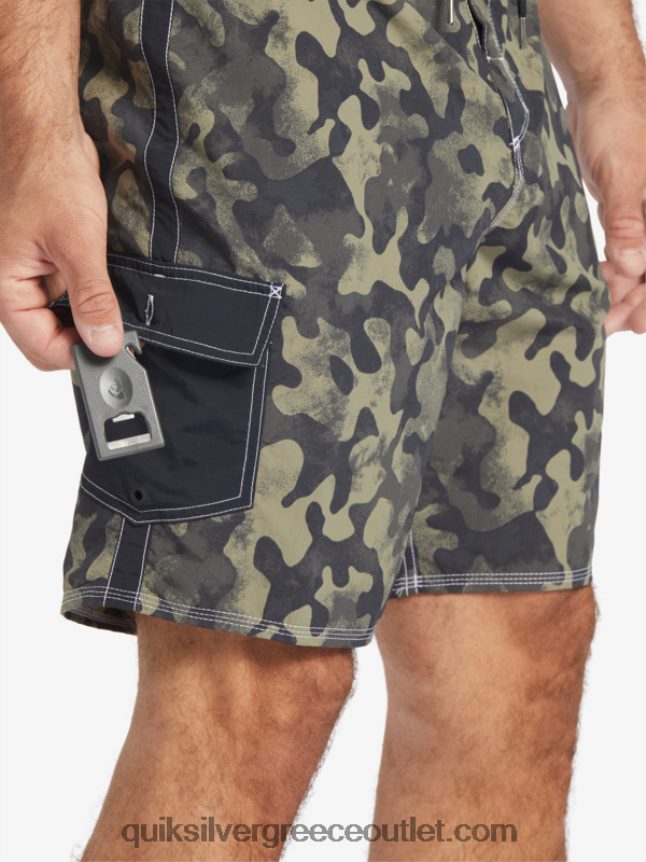 waterman throwback camo 19 boardshort Quiksilver άνδρες 66LP84535 μαύρο σβήσιμο