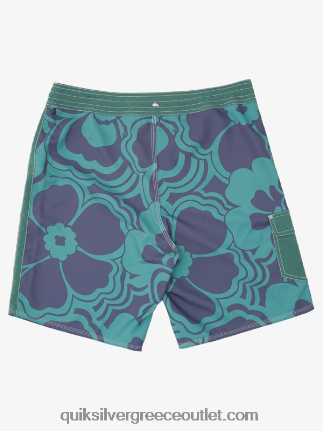 waterman throwback print 19 boardshorts Quiksilver άνδρες 66LP841437 ρίψη καπνού πεύκου