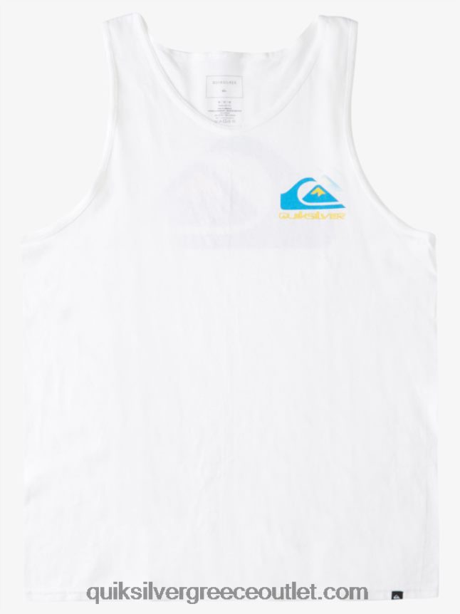 πίσω δεξαμενή με λογότυπο Quiksilver άνδρες 66LP841521 άσπρο