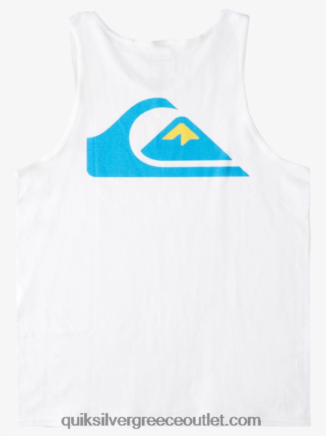 πίσω δεξαμενή με λογότυπο Quiksilver άνδρες 66LP841521 άσπρο