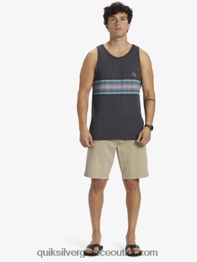 καθημερινή δεξαμενή λωρίδων Quiksilver άνδρες 66LP84705 κάρβουνο ρείκι