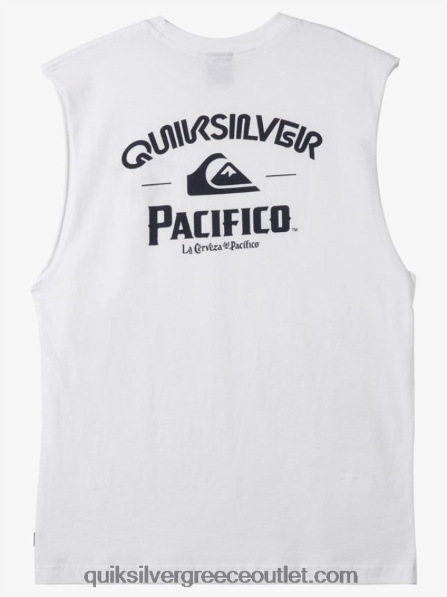 ευθύ σκοπευτή τανκ Quiksilver x Pacifico άνδρες 66LP843 άσπρο