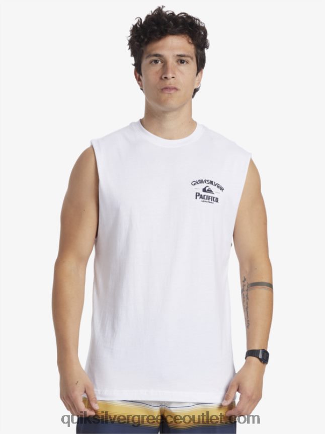 ευθύ σκοπευτή τανκ Quiksilver x Pacifico άνδρες 66LP843 άσπρο