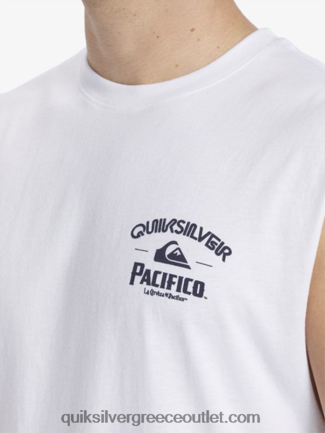 ευθύ σκοπευτή τανκ Quiksilver x Pacifico άνδρες 66LP843 άσπρο