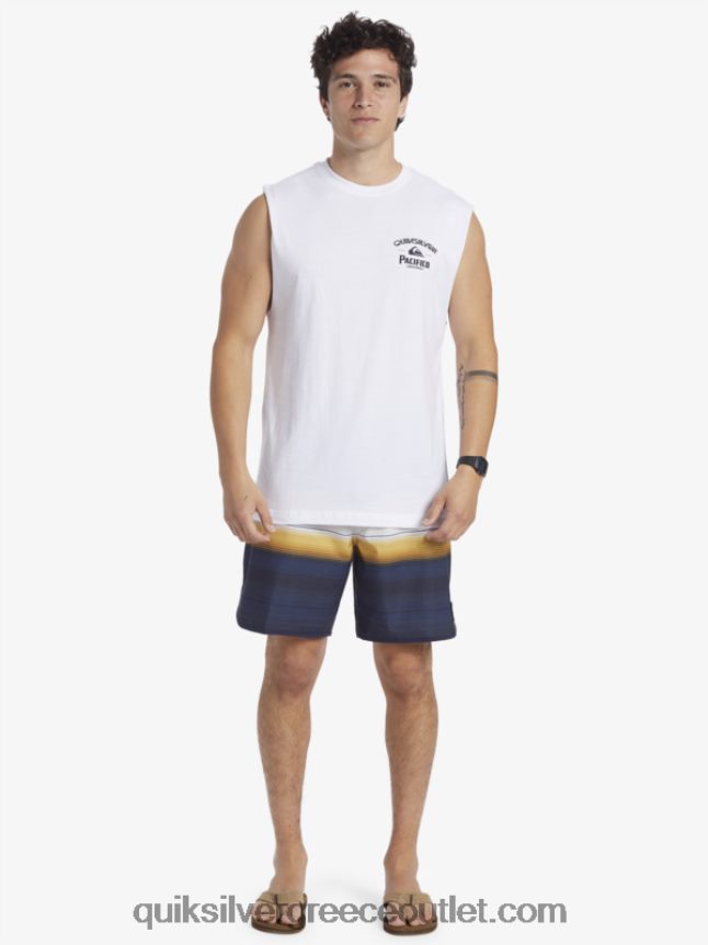 ευθύ σκοπευτή τανκ Quiksilver x Pacifico άνδρες 66LP843 άσπρο