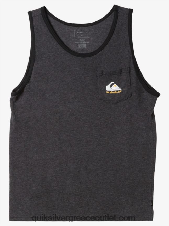 T-shirt omni pocket tank Quiksilver άνδρες 66LP84555 κάρβουνο ρείκι