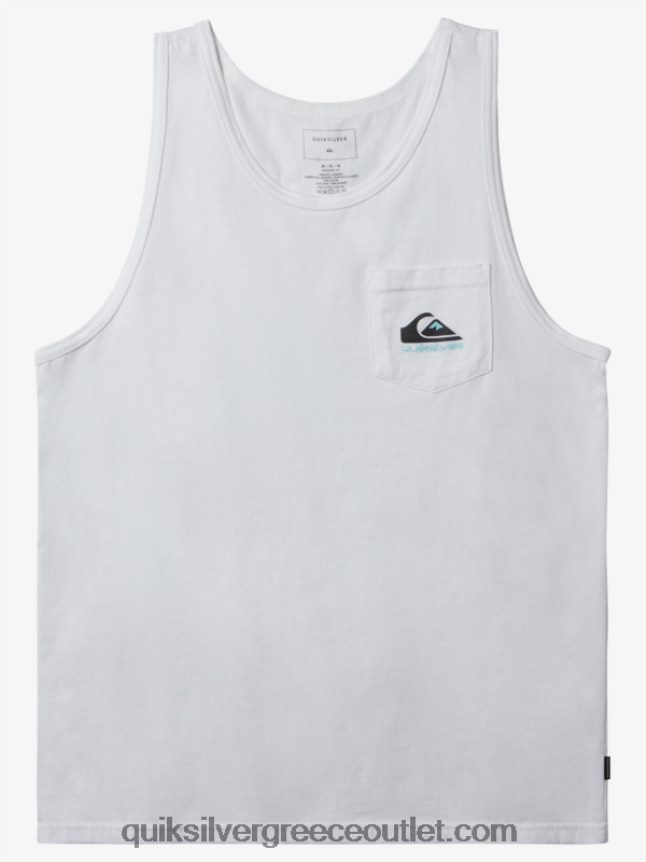 T-shirt omni pocket tank Quiksilver άνδρες 66LP84557 άσπρο