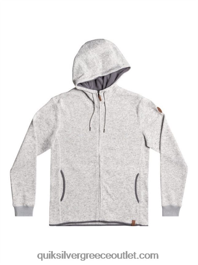 Keller με φερμουάρ κουκούλα Quiksilver άνδρες 66LP841479 ανοιχτό γκρι ρείκι