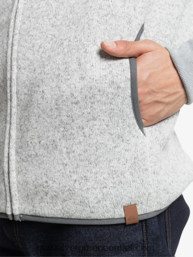 Keller με φερμουάρ κουκούλα Quiksilver άνδρες 66LP841479 ανοιχτό γκρι ρείκι