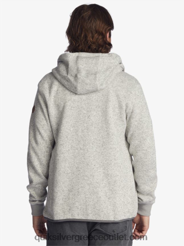 Keller με φερμουάρ κουκούλα Quiksilver άνδρες 66LP841479 ανοιχτό γκρι ρείκι