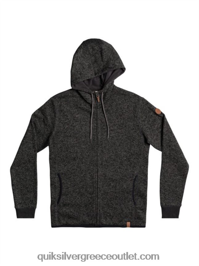 Keller με φερμουάρ κουκούλα Quiksilver άνδρες 66LP841480 σκούρο γκρι ρείκι