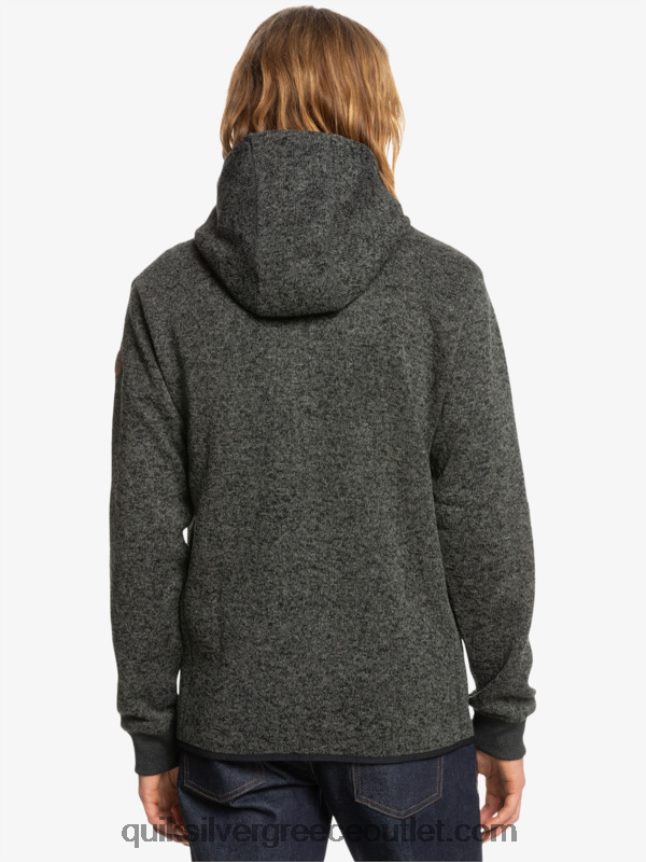 Keller με φερμουάρ κουκούλα Quiksilver άνδρες 66LP841480 σκούρο γκρι ρείκι
